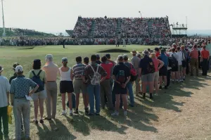 Fans Watch Nick Faldo On Green