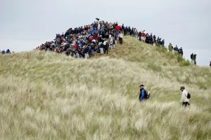 Fans Prints: Golf Fans On Higher Ground