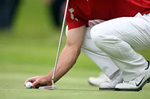Golfer Prints: Golfer Replaces Ball On Green