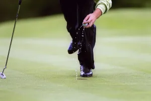 Art Or Mood Prints: Golfer Retrieves Wet Ball