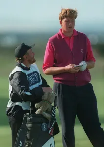 With Caddie Prints: Gordon Sherry Towers Above His
