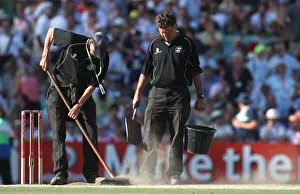 Wicket Prints: Ground Staff Sweep The Wicket