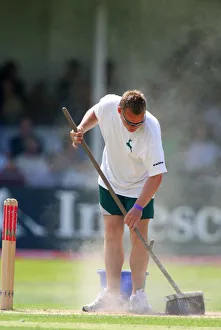 Groundsman Repairs Crease