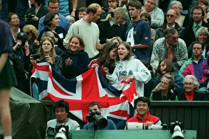 Centre Prints: Henman Fans On Centre Court