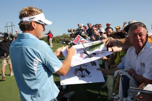 Ian Poulter Signs Autographs