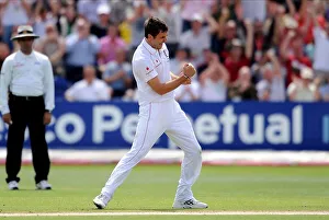 Wicket Prints: James Anderson Celebrates Simon Katich Wicket