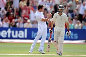 James Anderson Celebrates Simon Katich Wicket