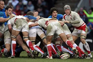 Italy Prints: James Haskell & England Scrum