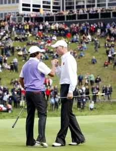 Jim Fuyrk & Rickie Fowler Halve The Session 2 Foursomes