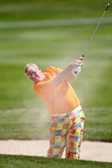 Shot Prints: John Daly Hits Shot Out Of Fairway Bunker On 3rd Hole