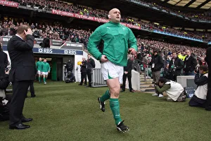 John Hayes Runs Out At Twickenham On His 100th Cap