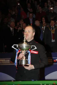 Champion Prints: John Higgins Kisses The Trophy