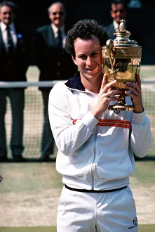 Lawn Prints: John Mcenroe With Trophy