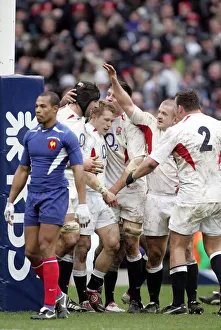 Celebrates Prints: Josh Lewsey Celebrates Try