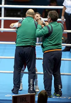 Peter Prints: Katie Taylor With Her Coach, Father Peter