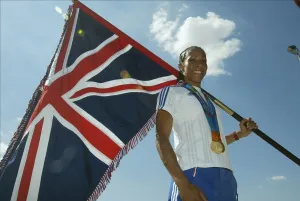 Kelly Holmes With Gold Medals