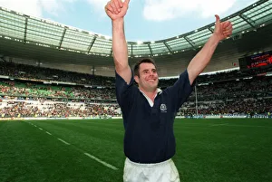 Celebrates Prints: Kenny Logan Celebrates Win