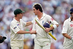 Pietersen Prints: Kevin Pietersen With Brett Lee