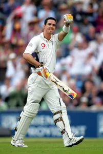 Pietersen Prints: Kevin Pietersen Celebrates Reaching 150 For England