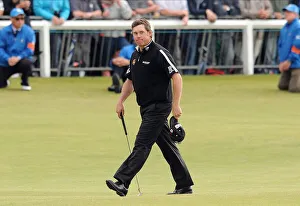 Lee Westwood On The 18th Fairway