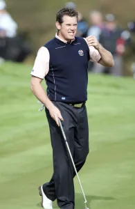 Lee Westwood Grimaces