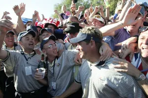 Lee Westwood Is Mobbed By Fans