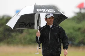 Louis Prints: Louis Oosthuizen With Umbrella