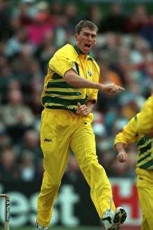 Wicket Prints: Mcgrath Celebrates Lara Wicket