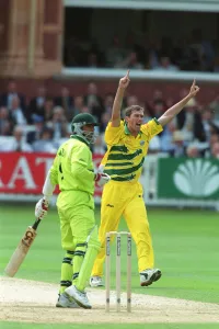 Mcgrath Prints: Mcgrath Claims Saqlain Wkt