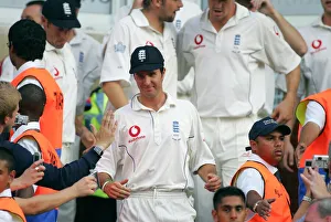 Vaughan Prints: Michael Vaughan Leads Out Team