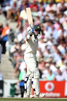 Npower Prints: Mike Hussey Reaches 50 Runs