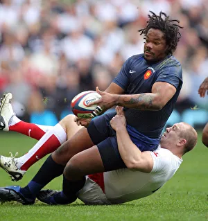 Mike Prints: Mike Tindall Stops Matthieu Bastareaud