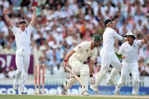 Mitchell Prints: Mitchell Johnson Caught As England Celebrate