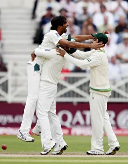 Wicket Prints: Mohammed Asif Celebrates His 5th Wicket