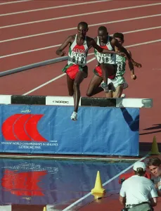 Water Jump Prints: Moses Kiptanui Leads Birir