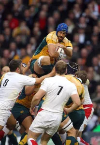 Line Out Prints: Nathan Sharpe Collects Ball