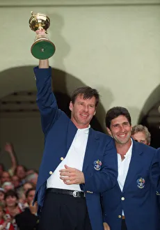 Faldo Prints: Nick Faldo Raises Ryder Cup