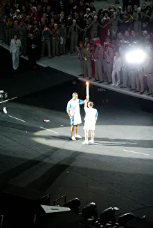 Nikos Kaklamanakis Receives The Torch From Ioannis Melissand Nikos Kaklamanakis Receives The Torch From Ioannis Melissand