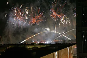 Olympic Stadium With Fireworks Olympic Stadium With Fireworks