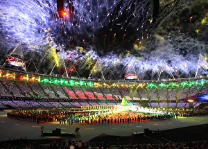 Closing Prints: Olympic Stadium With Fireworks