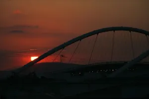 Olympic Stadium With Sunset