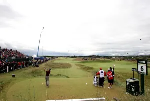 Paul Mcginley Drives Off On The 6th