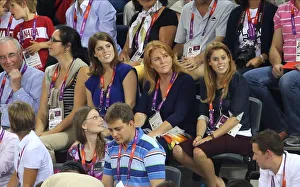 Britain Prints: Princesses Beatrice & Eugenie With Mother Sarah Ferguson
