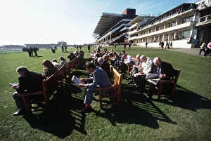 Racegoers Prints: Racegoers On Benches
