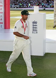 Ricky Ponting With Losers Medal