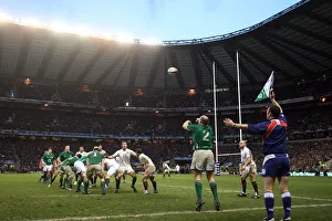 Rory Prints: Rory Best Throws The Ball Into Line Out