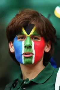 Rugby Fan With Painted Face