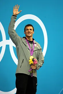 Gold Prints: Ryan Lochte Wins Gold