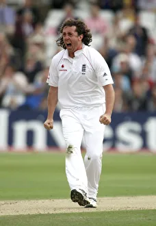 Wicket Prints: Ryan Sidebottom Celebrates Wicket