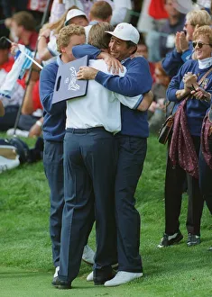 Seve Prints: Seve Embraces Nick Faldo